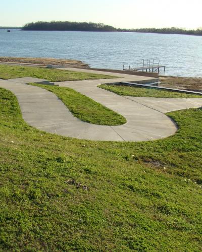 Boat Ramp, Dock, Restrooms, Sidewalks & Parking, Lake Bob Sandlin Boat Ramp